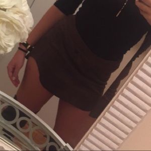 Olivaceous mini skirt